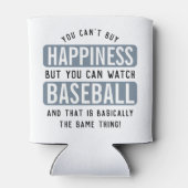 Honkbal kijken is geluk grappig honkbal blikjeskoeler (Achterkant)