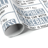 Honkbal kijken is geluk grappig honkbal cadeaupapier (Rol Hoek)