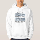 Honkbal kijken is geluk grappig honkbal hoodie (Voorkant)