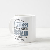 Honkbal kijken is geluk grappig honkbal koffiemok (Voorkant links)