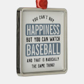 Honkbal kijken is geluk grappig honkbal metalen ornament (Rechts)