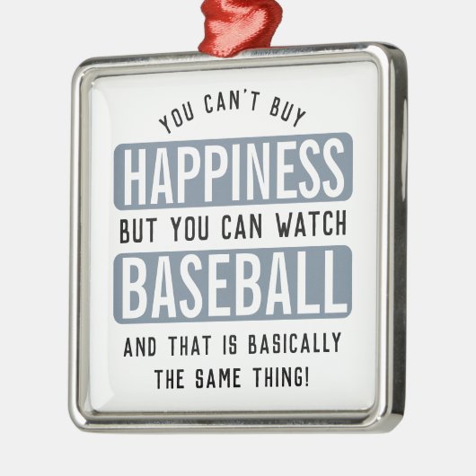 Honkbal kijken is geluk grappig honkbal metalen ornament (Links)