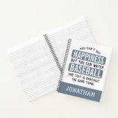 Honkbal kijken is geluk grappig honkbal notitieboek (Binnen)