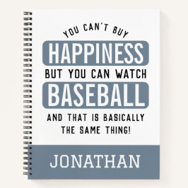 Honkbal kijken is geluk grappig honkbal notitieboek
