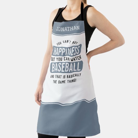 Honkbal kijken is geluk grappig honkbal schort (Insitu)
