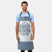 Honkbal kijken is geluk grappig honkbal schort (Gedragen)