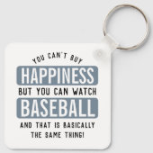 Honkbal kijken is geluk grappig honkbal sleutelhanger (Achterkant)