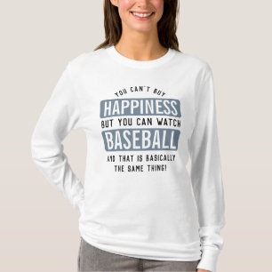 Honkbal kijken is geluk grappig honkbal t-shirt