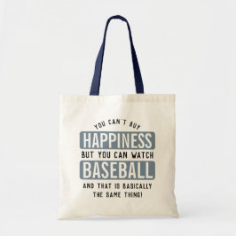 Honkbal kijken is geluk grappig honkbal tote bag
