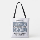 Honkbal kijken is geluk grappig honkbal tote bag (Achterkant)