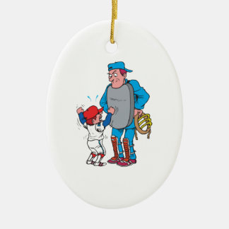 honkbal kind ruzie met de umpire keramisch ornament