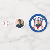 Honkbal Kinder foto verjaardagsfeest Confetti (Voorkanten)