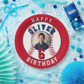 Honkbal Kinder foto verjaardagsfeest Papieren Bordje (Feest)