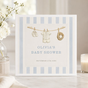 Honkbal Kleine Rookie Strepen Baby Shower Feest Servet