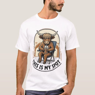 Honkbal Koe Shirt Met Iced Coffee Mascotte