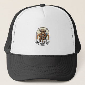 Honkbal Koe Shirt Met Iced Coffee Mascotte Trucker Pet