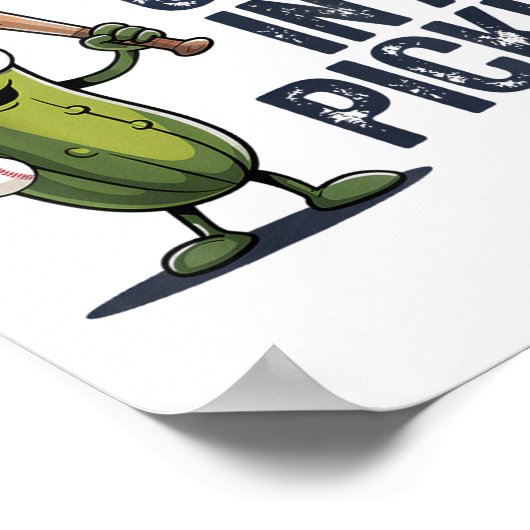 Honkbal komt niet in een augurk poster (Hoek)