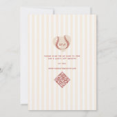 Honkbal koppels verlovingsfeest huwelijksdouche kaart (Achterkant)