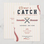 Honkbal koppels verlovingsfeest huwelijksdouche kaart (Voorkant / Achterkant)
