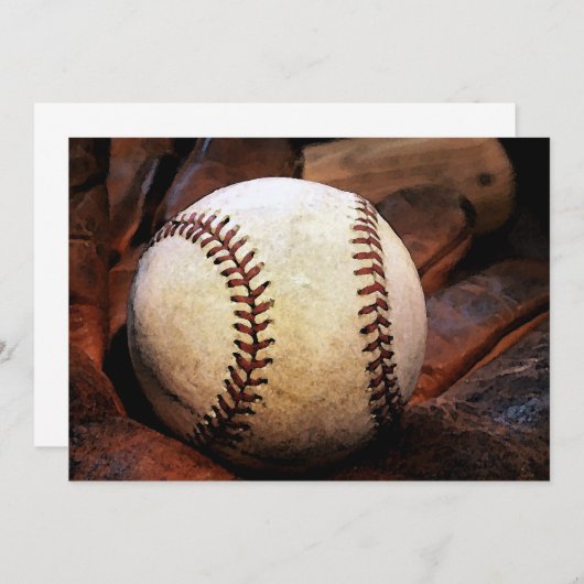 Honkbal Kunst Uitnodigingen (Voorkant / Achterkant)
