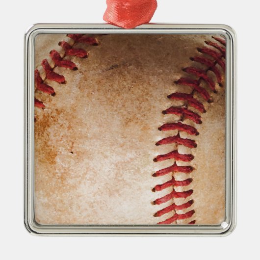 Honkbal Kunstwerk Kerstmis Ornamenten (Voorkant)