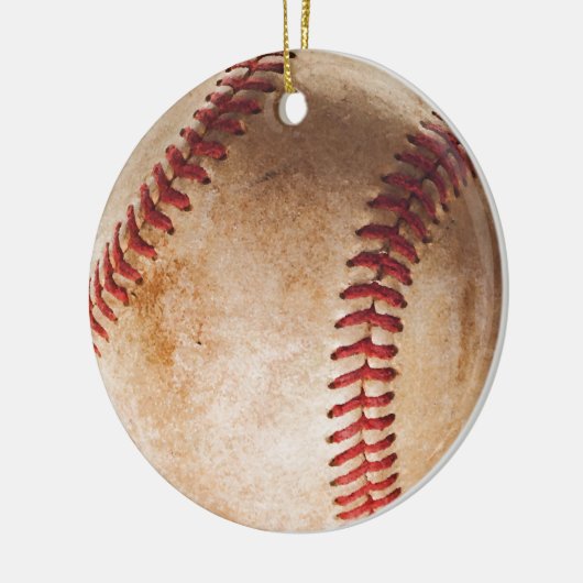Honkbal Kunstwerk Kerstmis Ornamenten (Links)
