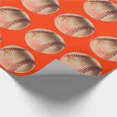 Honkbal Kunstwerk Rode Inpakpapier (Hoek)