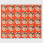 Honkbal Kunstwerk Rood Inpakpapier (Vlak)