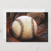 Honkbal Kunstwerk Uitnodigingen (Voorkant)