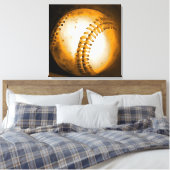 Honkbal Kunstwerk Verpakt Canvas (Insitu (Slaapkamer))