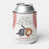 Honkbal Laatste Swing Home Run Bruiloftsshower Fav Blikjeskoeler (Blikje Achterkant)