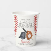 Honkbal Laatste Swing Thuisloop Bruiloftsshower De Papieren Bekers (Achterkant)