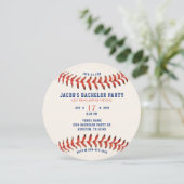 Honkbal Laatste Swing Voor de Ring Bachelorfeest Kaart (Staand voorkant)