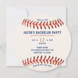 Honkbal Laatste Swing Voor de Ring Bachelorfeest Kaart