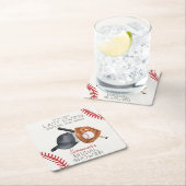 Honkbal laatste swing voor de Ring Vrijgezellenfee Kartonnen Onderzetters (Insitu)