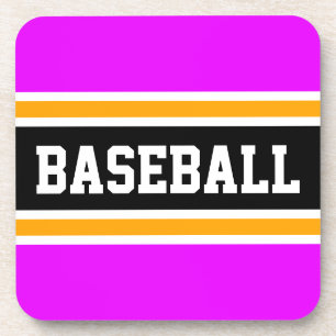 HONKBAL Leuk atletisch roze oranje zwarte strepen Bier Onderzetter
