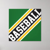 HONKBAL Leuke Dynamische Groen Zwarte Oranje Strep Canvas Afdruk (Voorkant)