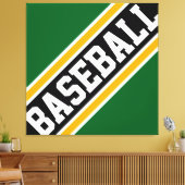 HONKBAL Leuke Dynamische Groen Zwarte Oranje Strep Canvas Afdruk (Insitu (Woonkamer))