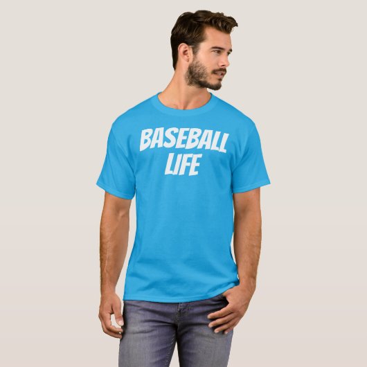 Honkbal leven dagelijks T-shirt (Voorkant volledig)