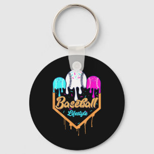 Honkbal Levensstijl 101 Kleding Jeugd Drip Honkbal Sleutelhanger