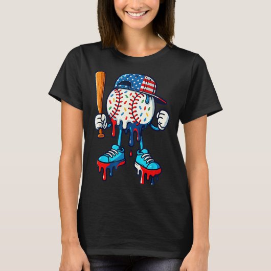 Honkbal Levensstijl 101 Kleding Jeugd Drip T-shirt (Voorkant)