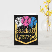 Honkbal Levensstijl Bal Strooigoed Drip Jongens Ki Kaart (Gele Bloem)