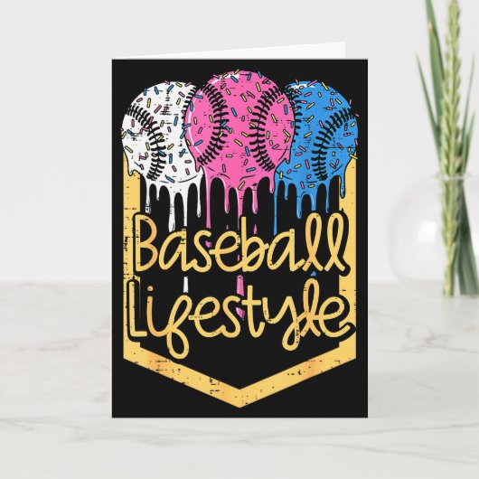 Honkbal Levensstijl Bal Strooigoed Drip Jongens Ki Kaart (Voorkant)