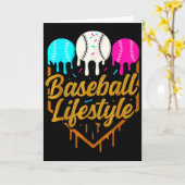 Honkbal levensstijl, Honkbal Drip Ijs Kaart (Gele Bloem)