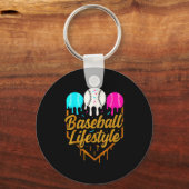 Honkbal levensstijl, Honkbal Drip Ijs Sleutelhanger (Voorkant)