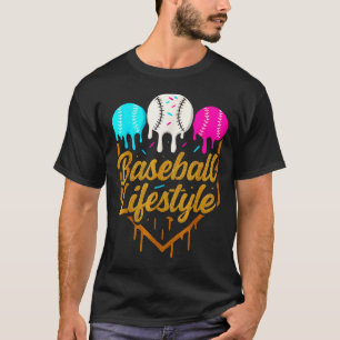 Honkbal levensstijl, Honkbal Drip Ijs  T-shirt