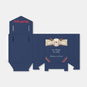 Honkbal Liefde Donkere Marine Sport Wedding Bedankdoosjes (Uitgevouwen)