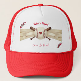 Honkbal Liefde Donkere Marine Sport Wedding Trucker Pet