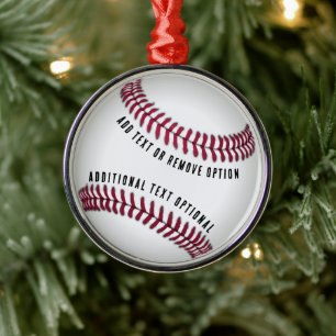 Honkbal Liefde Kerstmis Metalen Ornament