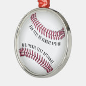 Honkbal Liefde Kerstmis Metalen Ornament (Links)